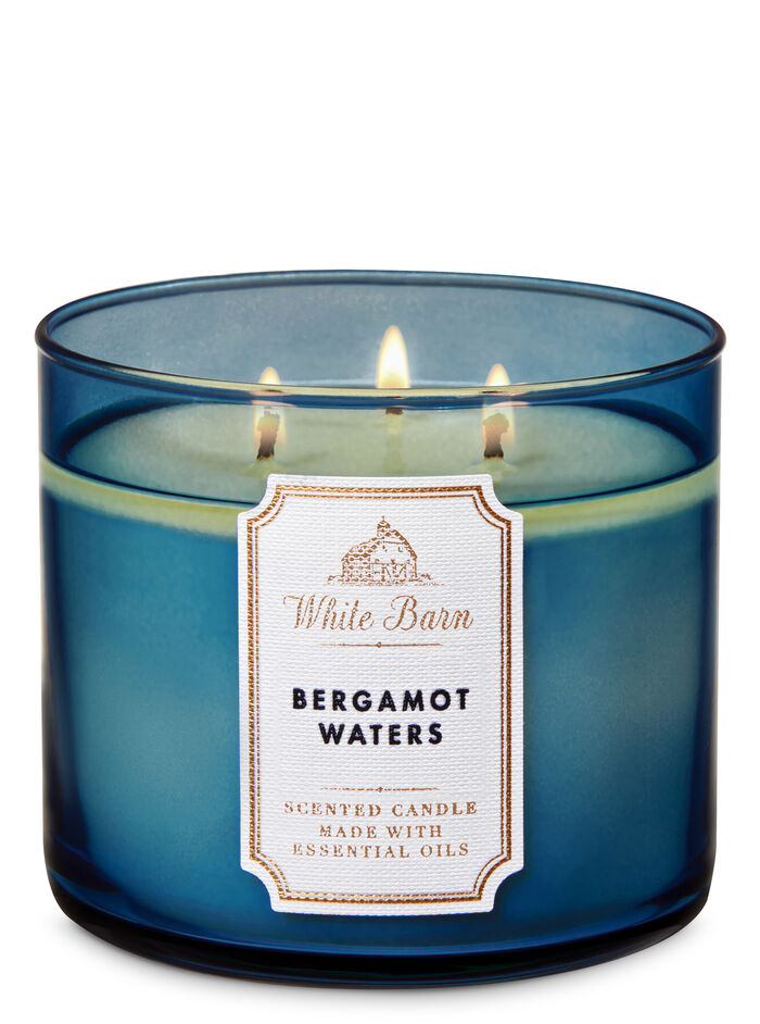Bergamot Waters profumazione ambiente candele candela a tre stoppini Bath & Body Works
