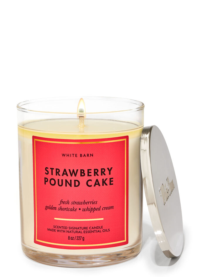 Strawberry Pound Cake profumazione ambiente candele candela a uno stoppino Bath & Body Works