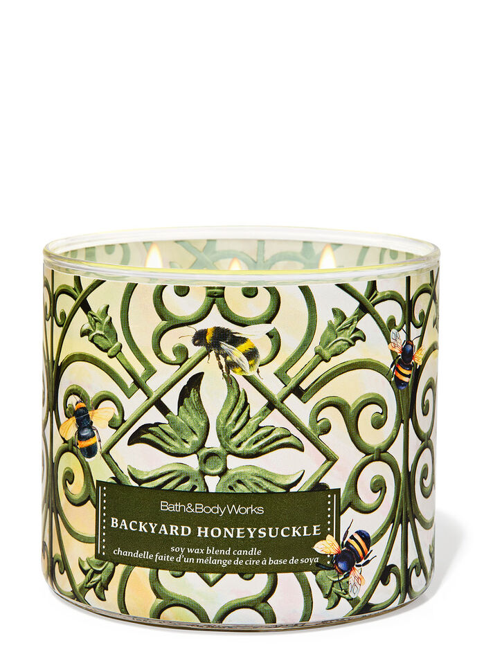Backyard Honeysuckle Home Fragrance/Candles/3-wick candles Bath & Body Works