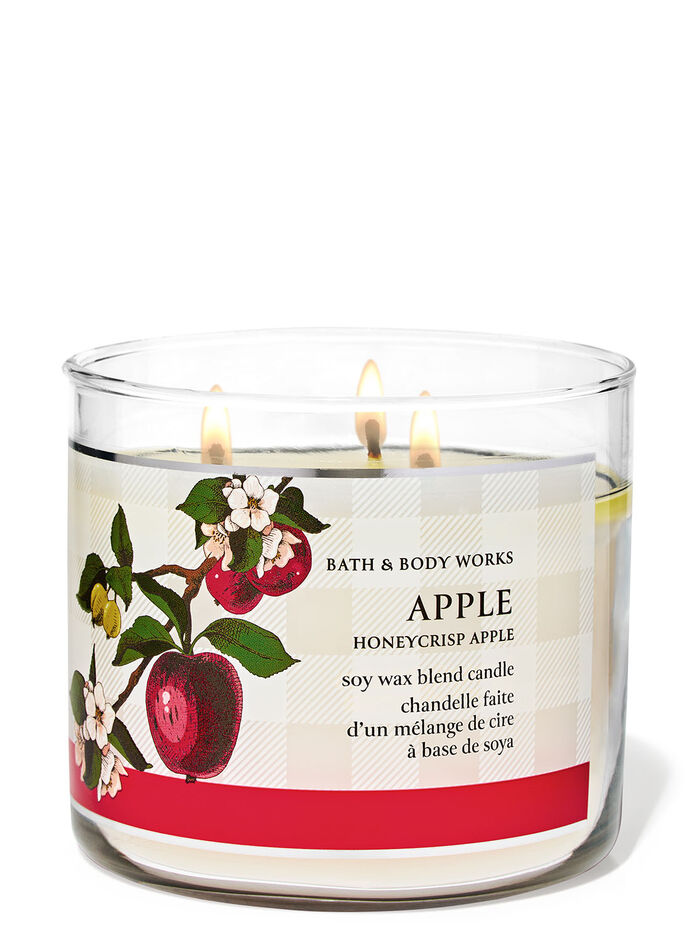 Honeycrisp Apple Home Fragrance/Candles/3-wick candles Bath & Body Works