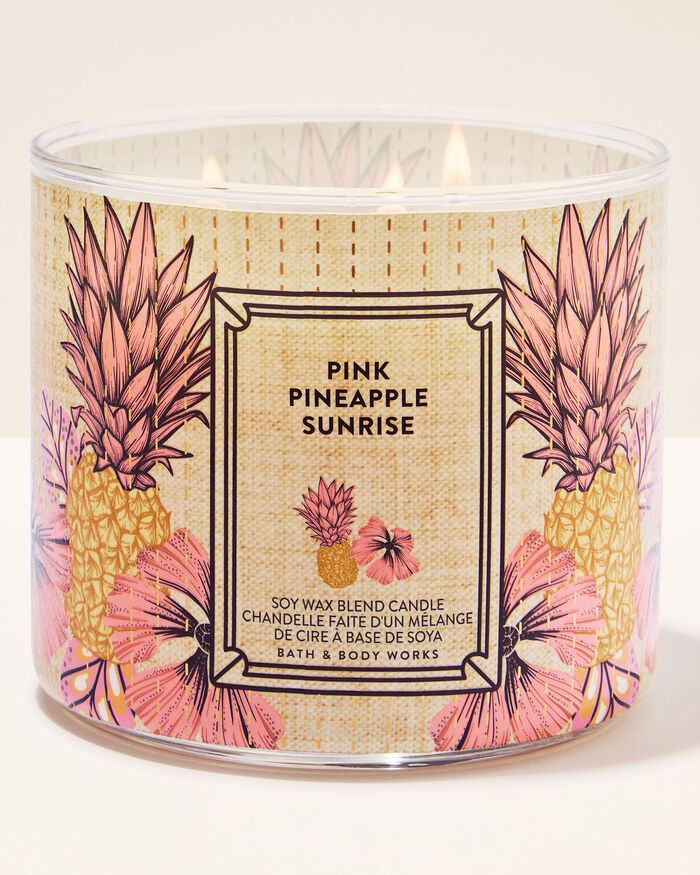 Pink Pineapple Sunrise CANDELE/Tutte le Candele/Candela a Tre Stoppini Bath & Body Works