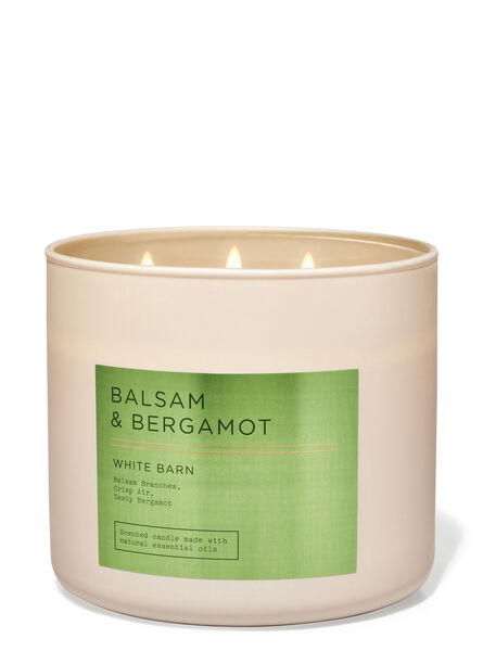 Balsam &amp; Bergamot home fragrance featured white barn collection Bath & Body Works