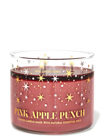 Pink Apple Punch profumazione ambiente candele candela a tre stoppini Bath & Body Works1