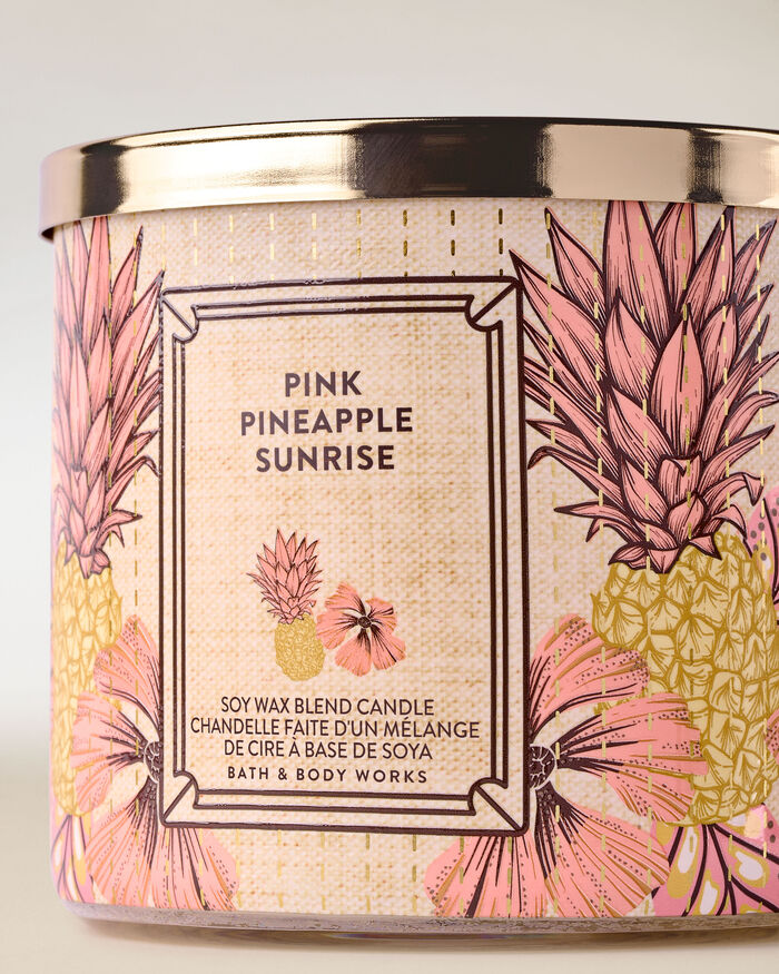 Pink Pineapple Sunrise CANDELE/Tutte le Candele/Candela a Tre Stoppini Bath & Body Works