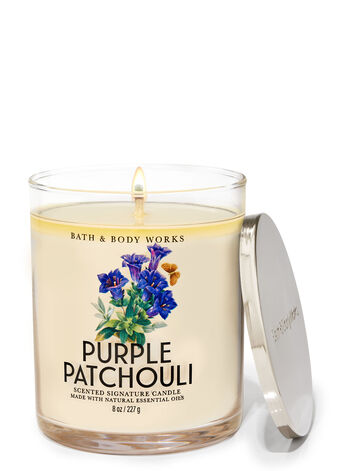 Purple Patchouli profumazione ambiente candele candela a uno stoppino Bath & Body Works1