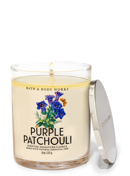 Purple Patchouli profumazione ambiente candele candela a uno stoppino Bath & Body Works