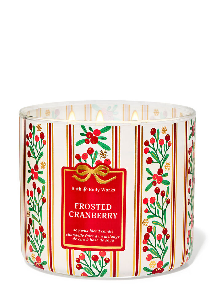 Frosted Cranberry Home Fragrance/Candles/3-wick candles Bath & Body Works