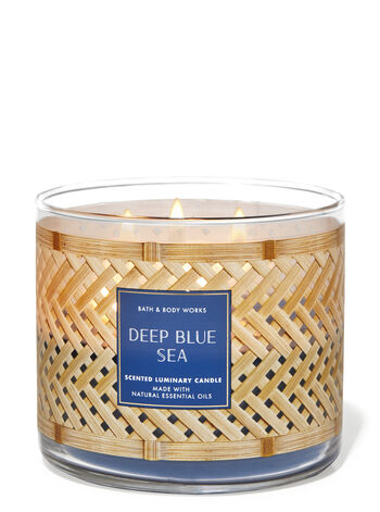Deep Blue Sea profumazione ambiente candele candela a tre stoppini Bath & Body Works2