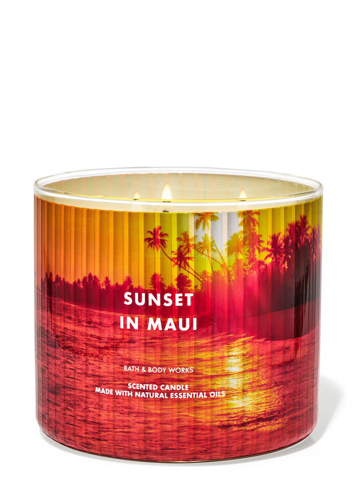 Sunset In Maui Home Fragrance/Candles/3-wick candles Bath & Body Works