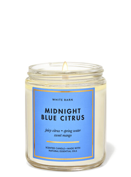 Midnight Blue Citrus fragrance Single Wick Candle