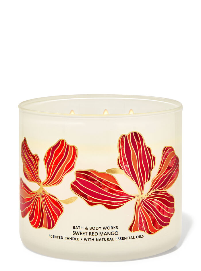 Sweet Red Mango home fragrance candles 3-wick candles Bath & Body Works