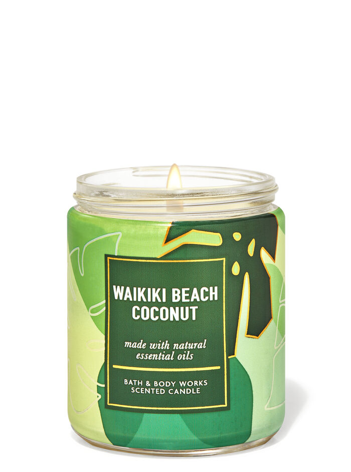 Waikiki Beach Coconut profumazione ambiente candele candela a uno stoppino Bath & Body Works