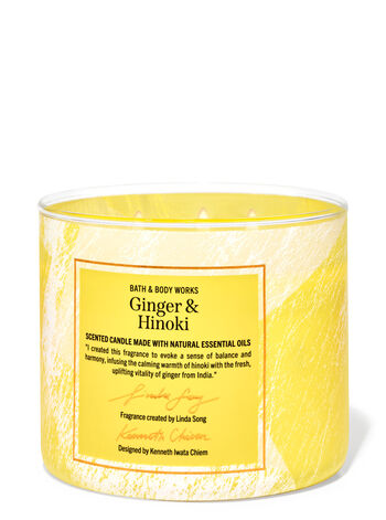 Ginger &amp; Hinoki Home Fragrance/Candles/3-wick candles Bath & Body Works1
