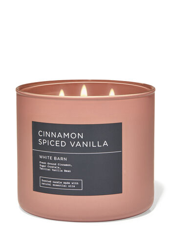 Cinnamon Spiced Vanilla home fragrance candles 3-wick candles Bath & Body Works1