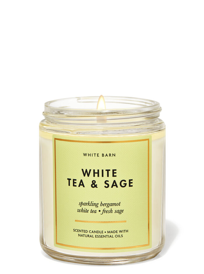 White Tea & Sage fragranza Candela a 1 stoppino