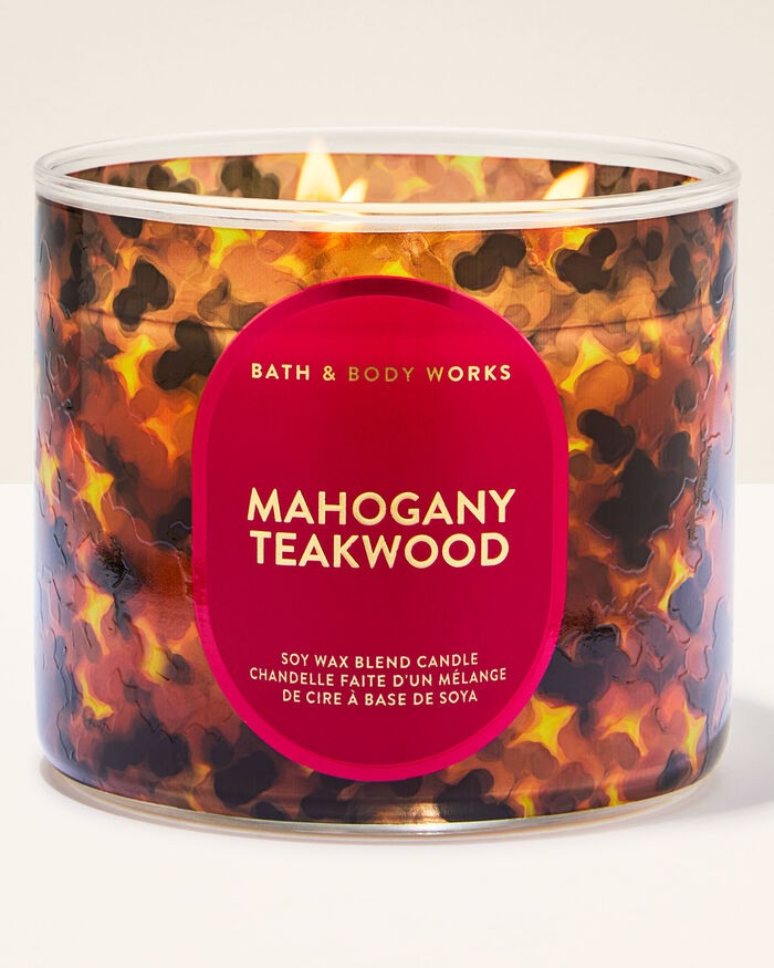 Mahogany Teakwood Home Fragrance/Candles/3-wick candles Bath & Body Works
