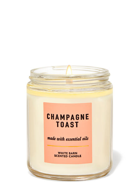 Champagne Toast fragranza Single Wick Candle