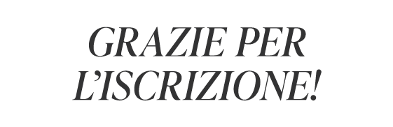 Grazie per l'iscrizione