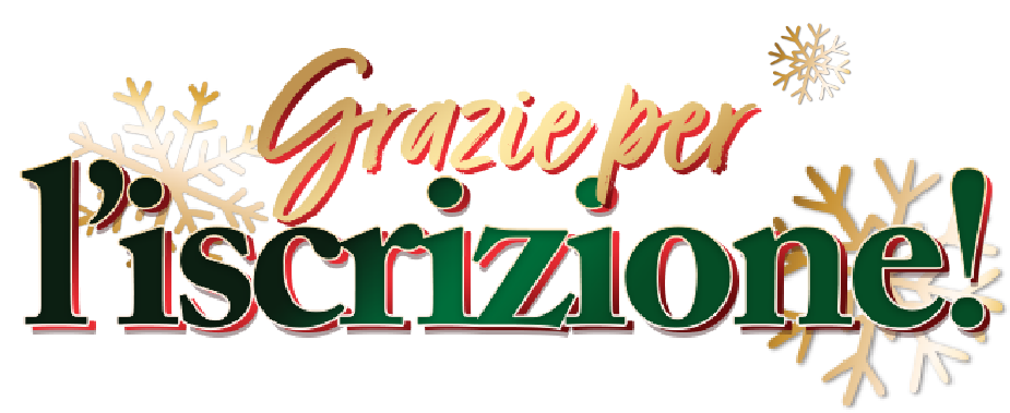 Grazie per l'iscrizione